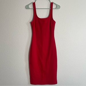 Mid-Length Red Bodycon Dress